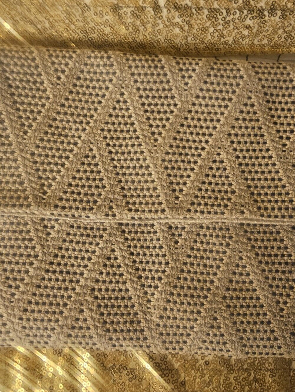 Neutral Beige Knit Scarf
